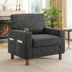 Mid Century Modern Accent Chair, Chenille Comfy Living Room Arm Chairs by ErdoruLiving