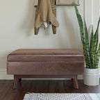 SIMPLIHOME Owen Small Rectangular Storage Ottoman - Image 2