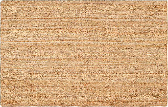 Hausattire Jute Braided Area Rug, 4x6 ft | 100% natural jute, hand woven - Image 3