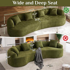 131" Oversized Sectional Sofa for Living Room, Modern Luxury Plush Chenille - Image 5