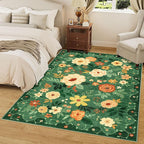 DUKINO 6x9 Area Rugs, Floral Washable Rug - Image 5