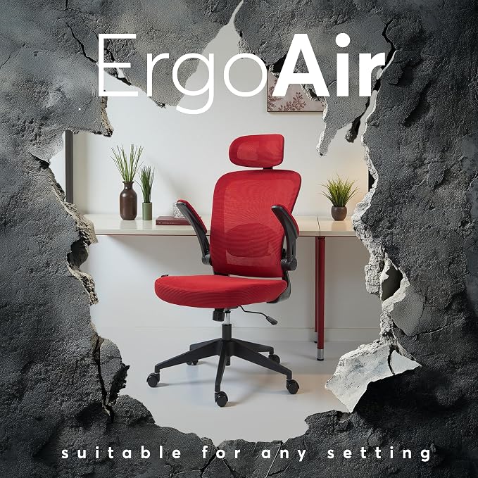 Oline ErgoAir Ergonomic Office Chair – Adjustable Lumbar Support, Flip-Up - Image 9