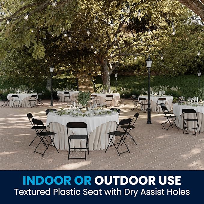 Flash Furniture Hercules Set of 10 Indoor/Outdoor Heavy-Duty Plastic Folding - Image 4