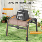 ONBRILL Outdoor Ottoman Set of 2, All Weather Outdoor Foot Stool - Image 4