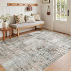 Soalmost Abstract 4x6 Area Rug Washable Rugs - Image 2