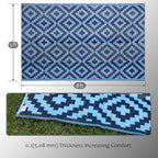 SAND MINE Reversible Mats, Plastic Straw Rug, Modern Area Rug, Large Floor Mat - Image 2