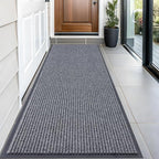OLANLY Front Door Mat 59x23, Waterproof Heavy-Duty Indoor Outdoor Doormat | Grey by OLANLY