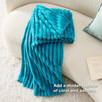 Bedsure Soft Throw Blanket for Couch Decor Gifts Teal 50"x60" | Birthday Gifts - Image 6
