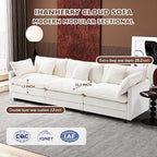Ihanherry 111.4 Inch 3-Seater Cloud Sofa, Modular Sectional Couch, Modern Deep - Image 2