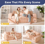 MAXYOYO 3 Seater Sofa for Living Room, Tufted Boneless Couch Bubbled Sofa Couch - Image 3
