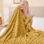 EXQ Home Gentle Soft Fleece Throw Blanket – Cozy Lightweight 3D Imitation - Image 4