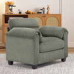 HAOMARKETS Corduroy Sofa Set, Upholstered Armchair - Image 3