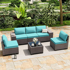 ALAULM 6 Pieces Patio Furniture Set, Oversized Seat/Armrest and High Back - Image 2