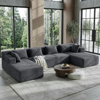 MONVANE 141" U Shaped Cloud Sectional Couch - Image 2