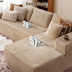 ovios 104" Cloud Boneless Couch - Image 3