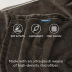 Bedsure GentleSoft Fleece Throw Blanket Brown - Image 3