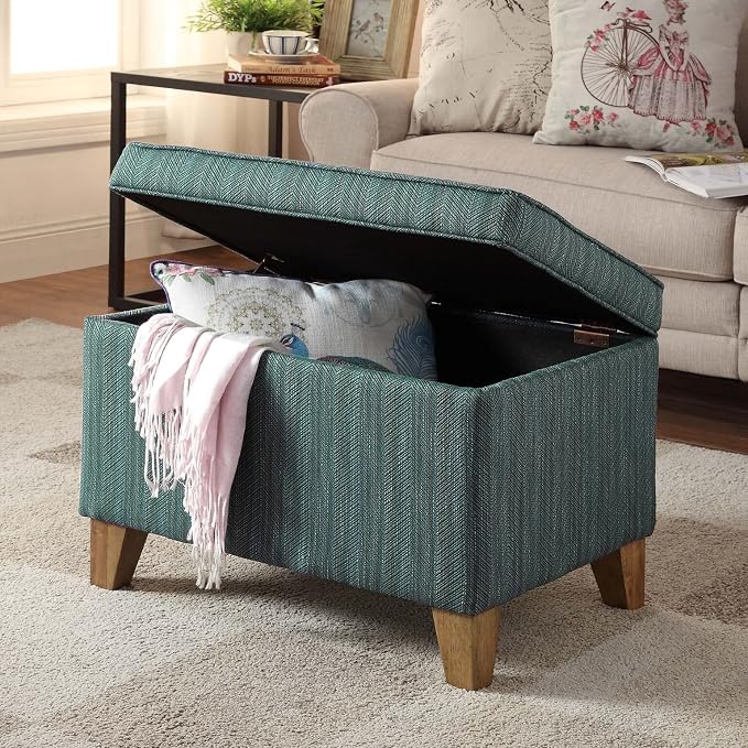 Homepop Home Decor | Medium Square Storage Ottoman - Image 2