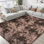 PLHXFR 8x10 Area Rug Living Room: Fluffy Bedroom Soft Shag Rug Coffee Brown | - Image 7