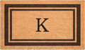 Calloway Mills 152982436K Brown Border 24" x 36" Monogram Doormat by Callowaymills