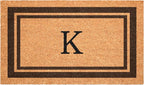 Calloway Mills 152982436K Brown Border 24" x 36" Monogram Doormat by Callowaymills