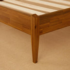 Bme Dinkee Twin Bed Frames without Headboard, Acacia Wood 15 Inch Platform Bed - Image 7