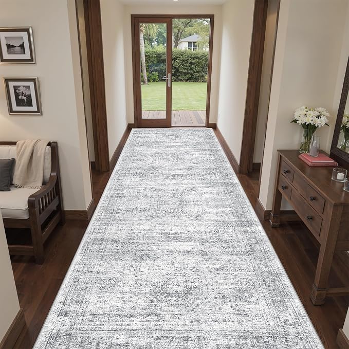 4x12 Runner Rug Non Slip, Washable Hallway Runner Rug, Nursery Room, Soft - Image 5