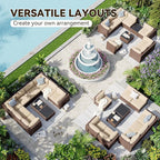 Aoxun Patio Furniture Sets, 10-Piece Outdoor Patio Furniture - Image 8