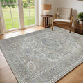 8x10 Washable Area Rugs for Living Room, Dining Room- Retro Taupe | Ultra Soft by Lbris