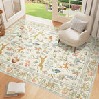 DUKINO 4x6 Area Rug, Non Slip Animal Washable Rug - Image 3