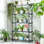 HCHQHS Bookshelf, 5-Tier Industrial Bookcase, Freestanding Tall Bookshelves - Image 8
