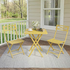 GarveeLife 3 Piece Outdoor Bistro Set, All Metal Patio Table and Chairs Set - Image 5