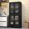 PAOFIN 61" Black Pantry Storage Cabinet, Kitchen Pantry Cabinet by PAOFIN