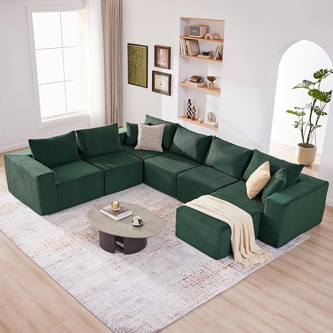 U-Shaped Boneless Couch, Cloud Couch Sectional, Modular Sofa - Image 4