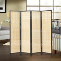 Roundhill Furniture Inkwell 4-Panel Bamboo Room Divider, Folding Portable by RoundhillFurniture