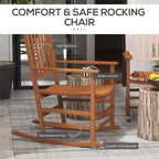 Outsunny Outdoor Rocking Chair Set of 2, Patio Rocking Chair - Image 5