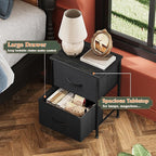 WLIVE Black Night Stand, Small Dresser - Image 4