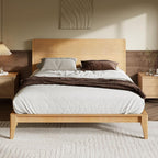 Merax King Size Bamboo Platform Bed, Mid-Century Modern Bed Frame by Merax