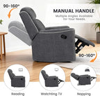 Betsy Furniture Soft Microfiber Manual Reclining Sofa Set, Sofa w/Dropdown Table - Image 5