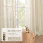 Semi Sheer Linen Curtains 48 Inches Long - Image 4
