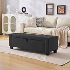 Huatean Home 43" Ottoman with Storage, Storage Ottoman Bench with Safety Hinge by huateanhome