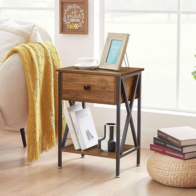 VECELO Nightstands Set of 2, Modern Bedside End Tables, Night Stands - Image 6