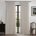 Extra Long 144 Inch Greyish Brown Light Filtering Tall Curtains by PleatedDrapes