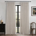 Greyish Brown Pinch Pleat Extra Wide Sheer Curtains 70 x 90 Inches Long by PleatedDrapes