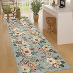 DUKINO 2x10 Runner Rug for Hallway, Washable Kitchen Rugs, Sage Green | Non Slip - Image 2