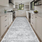 Soalmost Washable Hallway Runner Rug 4x12 Kitchen Entry Rugs Non-Slip, Stain - Image 2