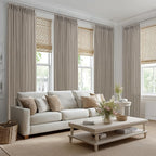 Burlywood Pinch Pleated Extra Long Semi Sheer Curtains 105 Inches Long 50W | - Image 7