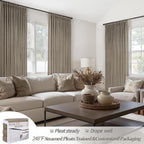 Pinch Pleated Light Filtering 70 Inch Extra Wide Curtains 108 Inches Long - Image 5