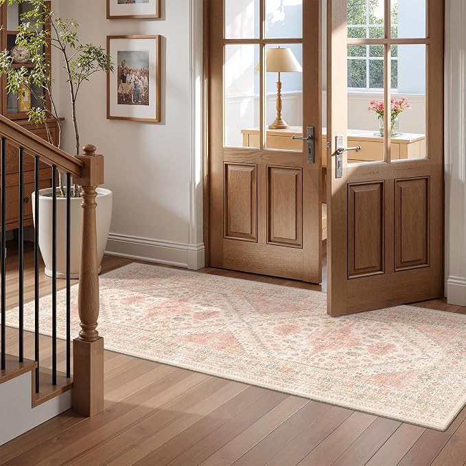 2x5 Rug Runner Non-Slip Washable Rugs by Restydon