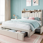 EnHomee Upholstered Full Bed Frame by EnHomee