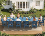 SERWALL Patio Dining Sets for 6 Person, HDPE Dining Set - Image 9